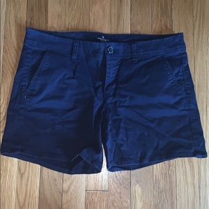 American Eagle Twill Midi Short- Navy Blue